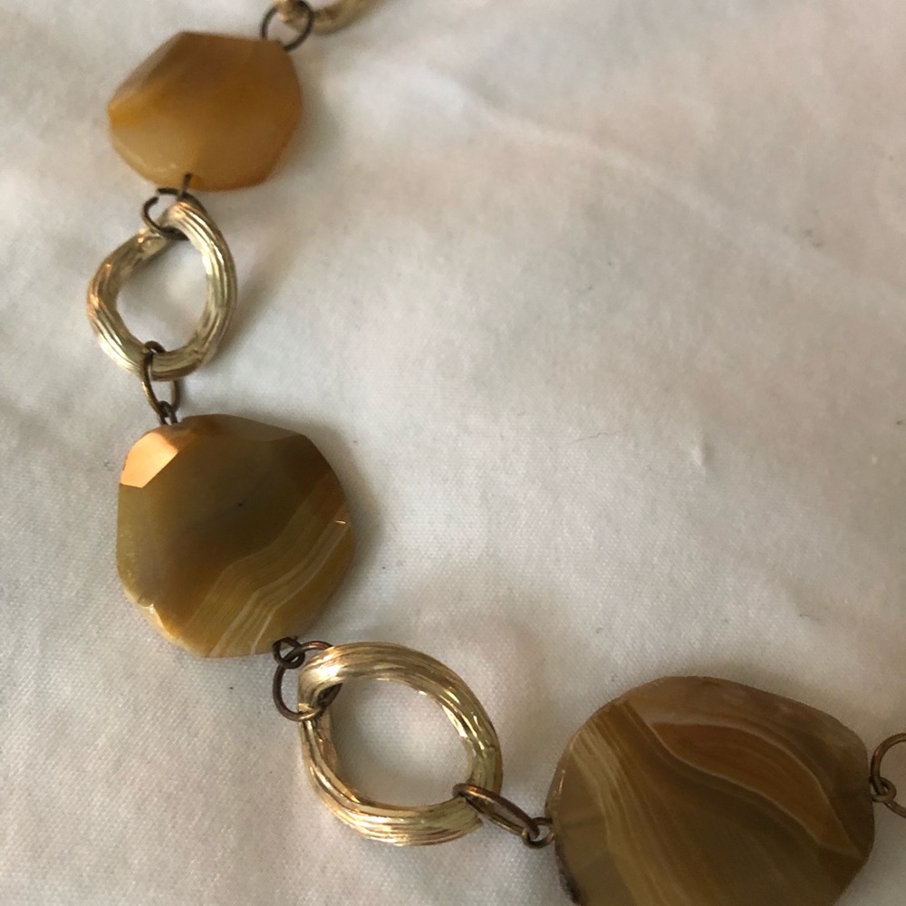 Hazel and gold chunky necklace